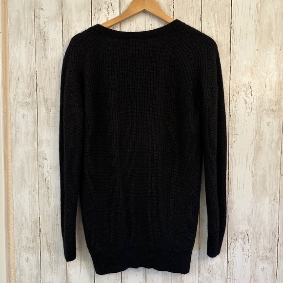 allsaints Leanne Cardigan Sweater Black Womens Small Wool Alpaca blend Old Money - Picture 9 of 14